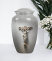 Jesus Urn made of aluminium.