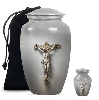Jesus Urn made of aluminium.