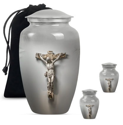 Jesus Urn made of aluminium.