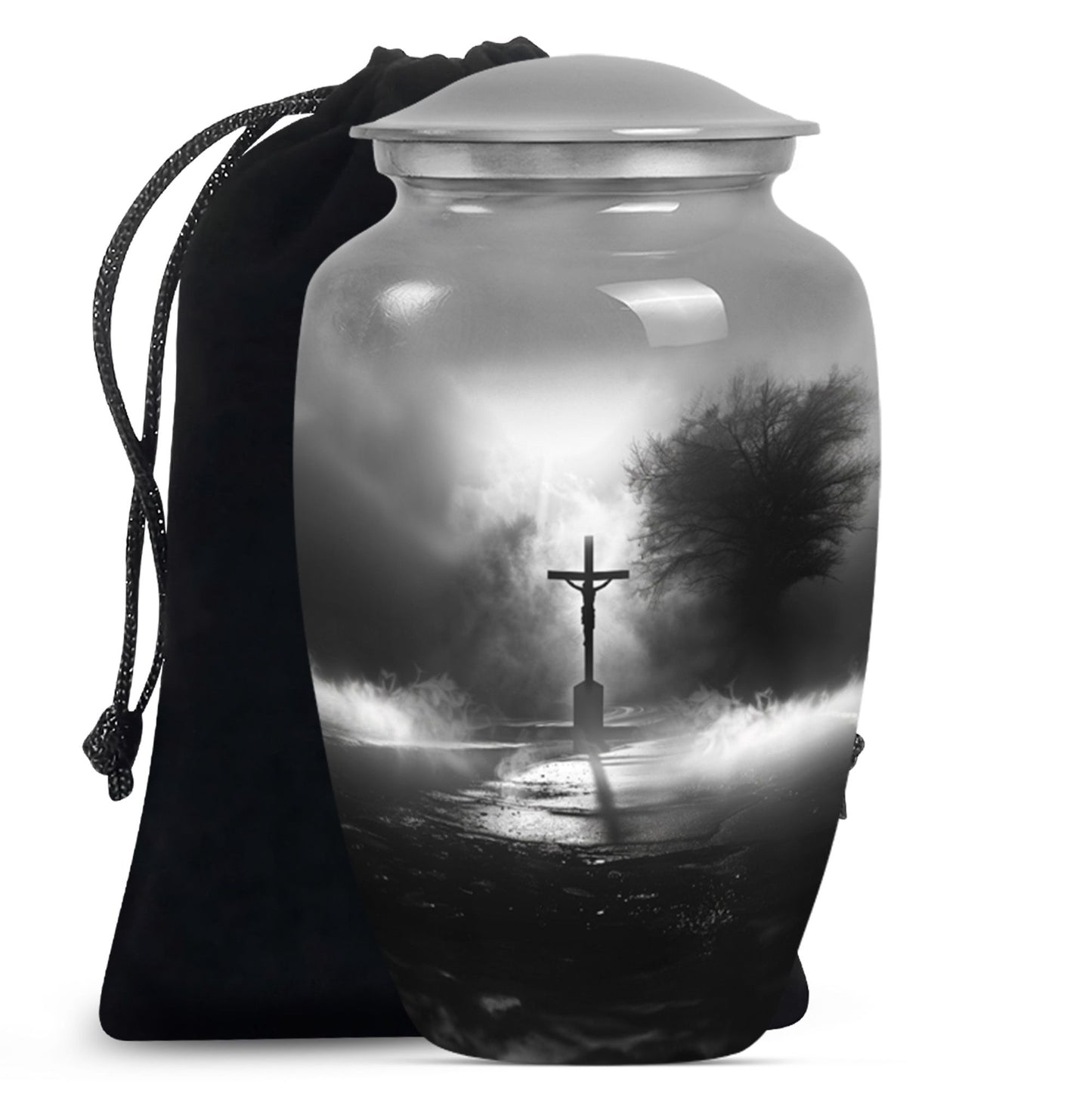 classic Jesus Urn, a large memorial adult urn for cremation