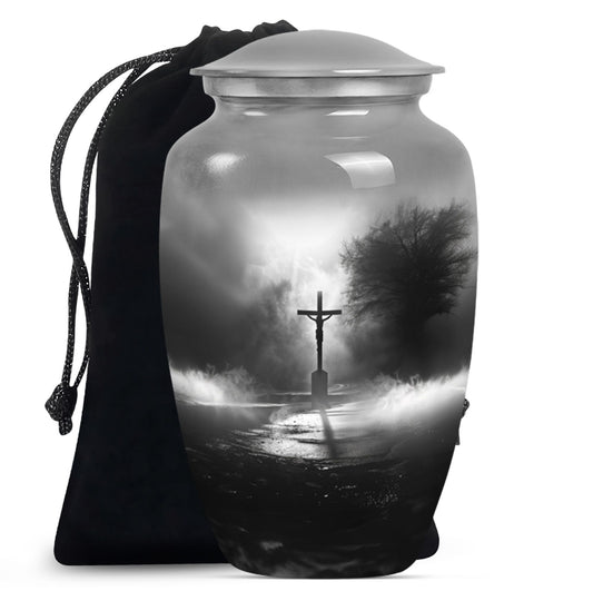 classic Jesus Urn, a large memorial adult urn for cremation