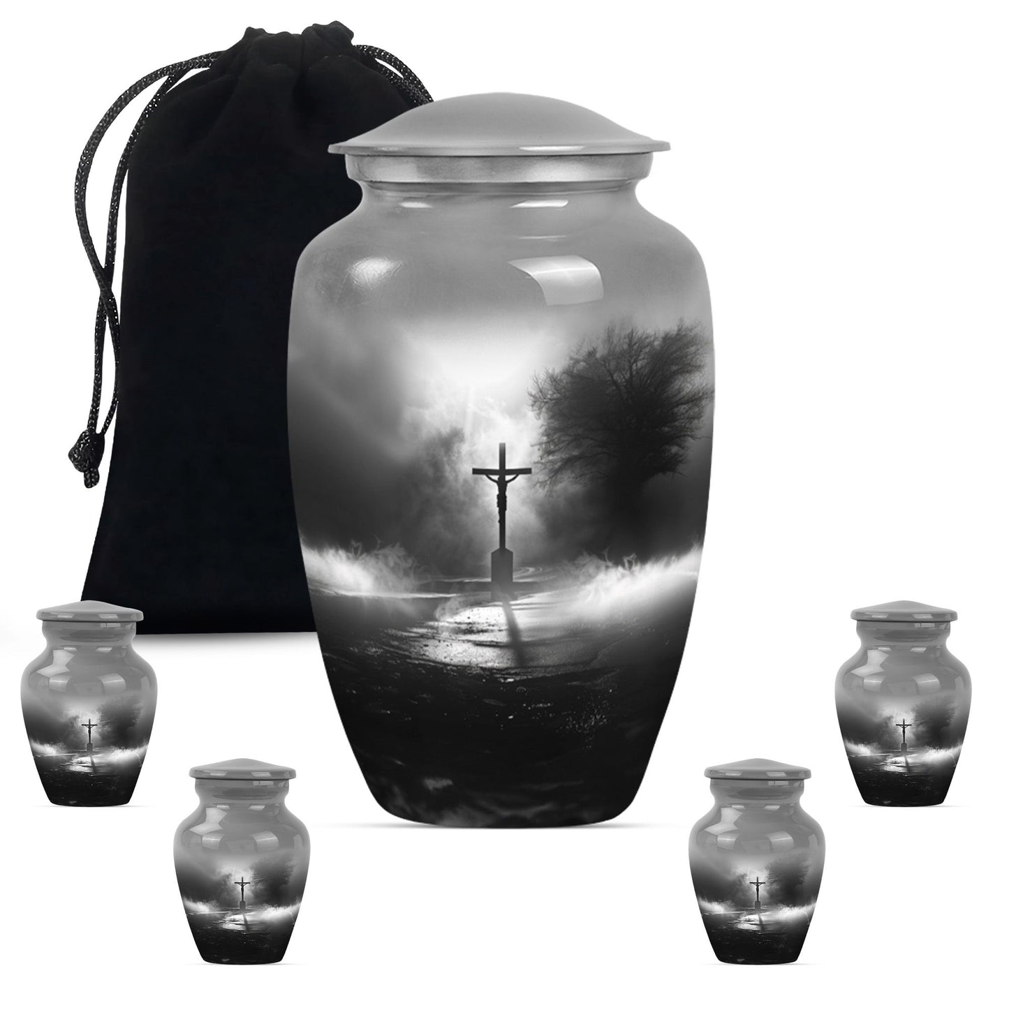 classic Jesus Urn, a large memorial adult urn for cremation