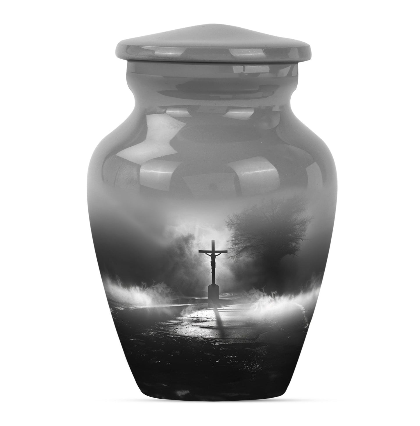 classic Jesus Urn, a large memorial adult urn for cremation