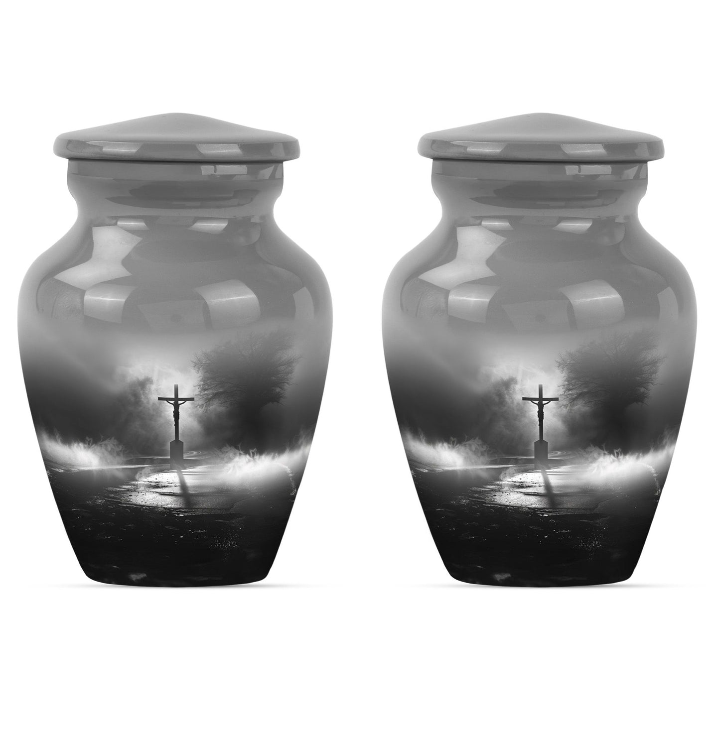classic Jesus Urn, a large memorial adult urn for cremation