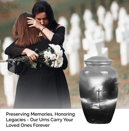 classic Jesus Urn, a large memorial adult urn for cremation