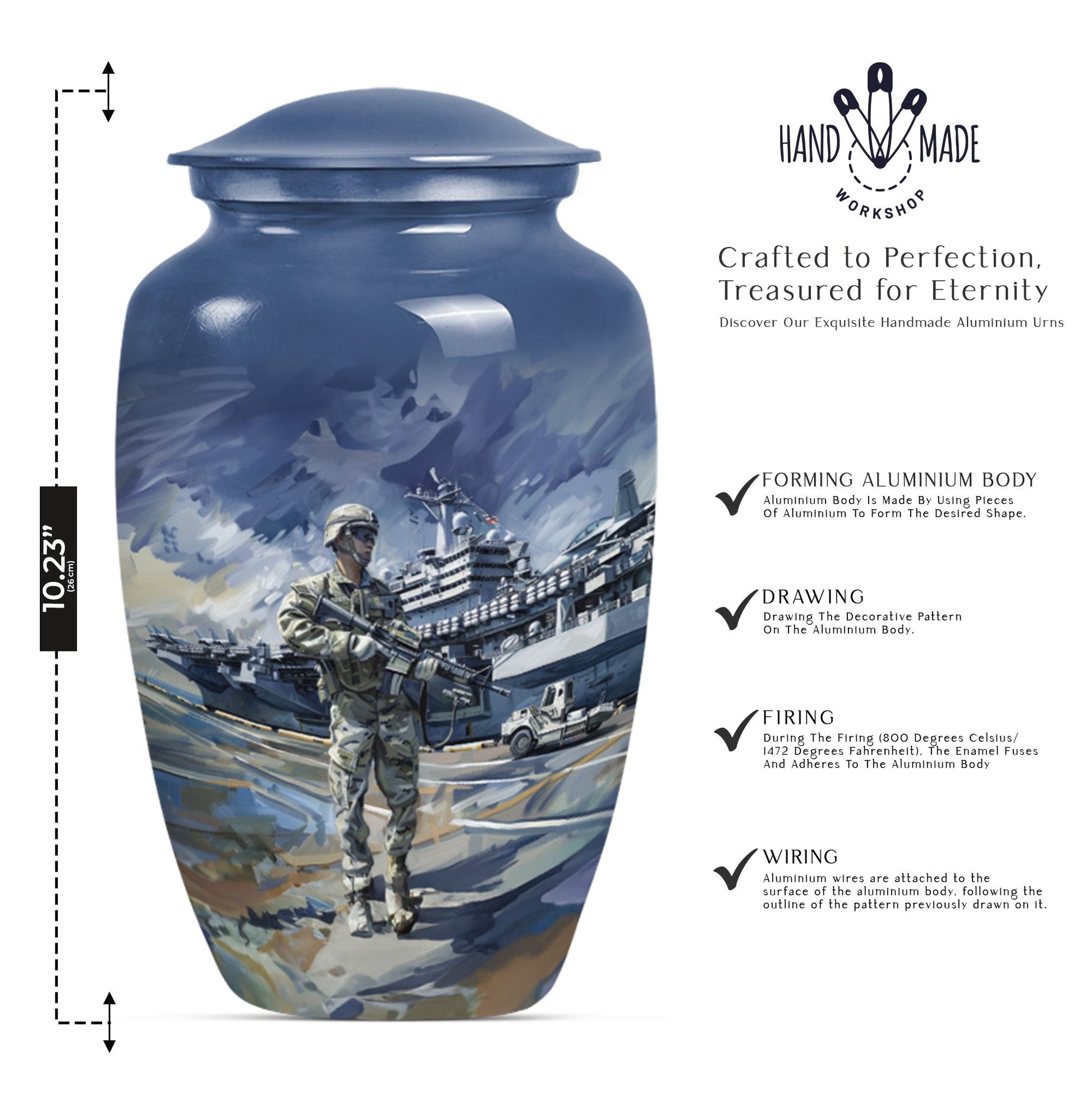 military urn for large cremation