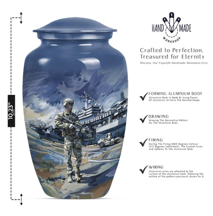 military urn for large cremation