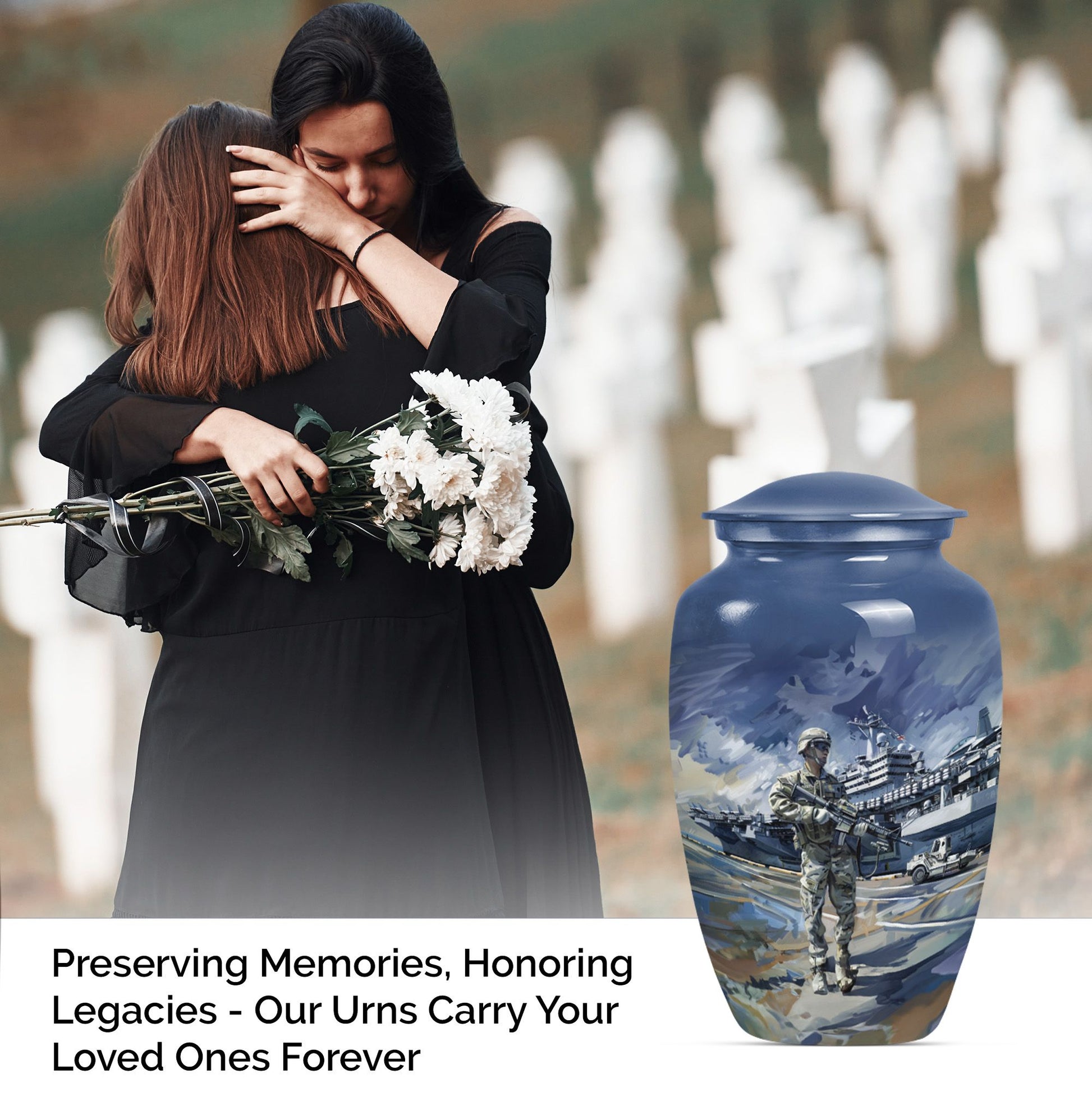 military urn for large cremation