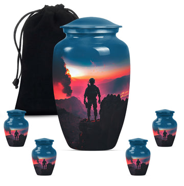 Large Urn with 4 Small Urn