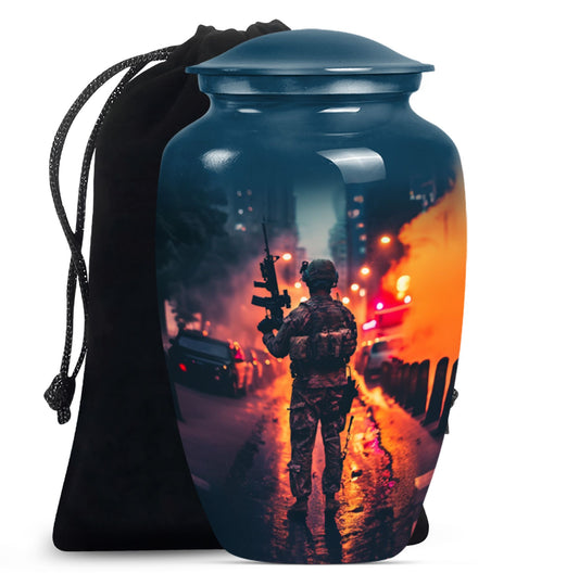 military burial urn.