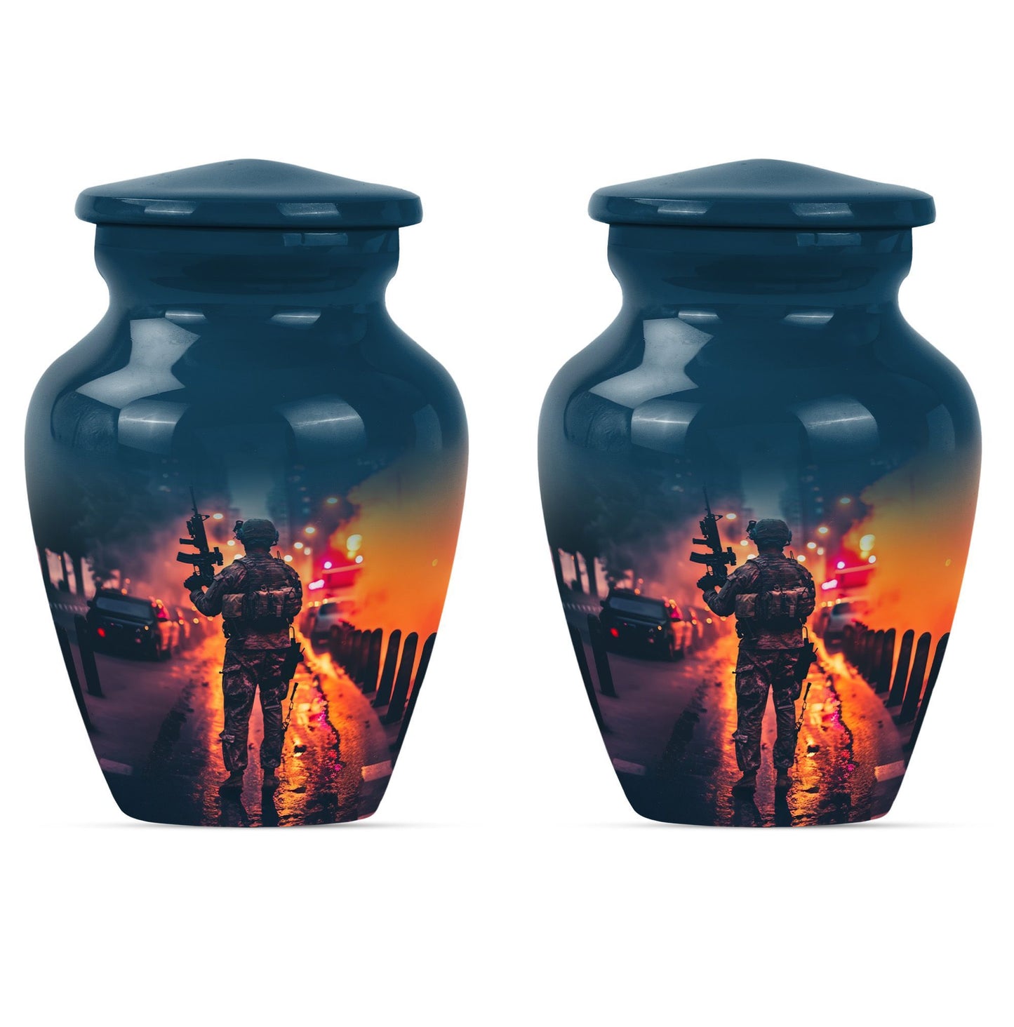 military burial urn.