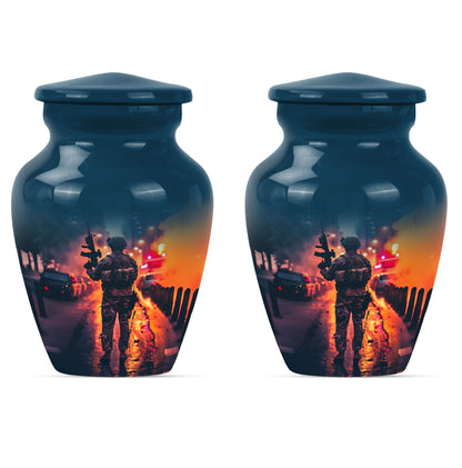 military burial urn.