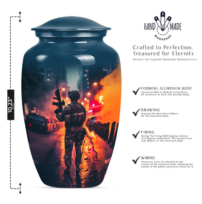 military burial urn.
