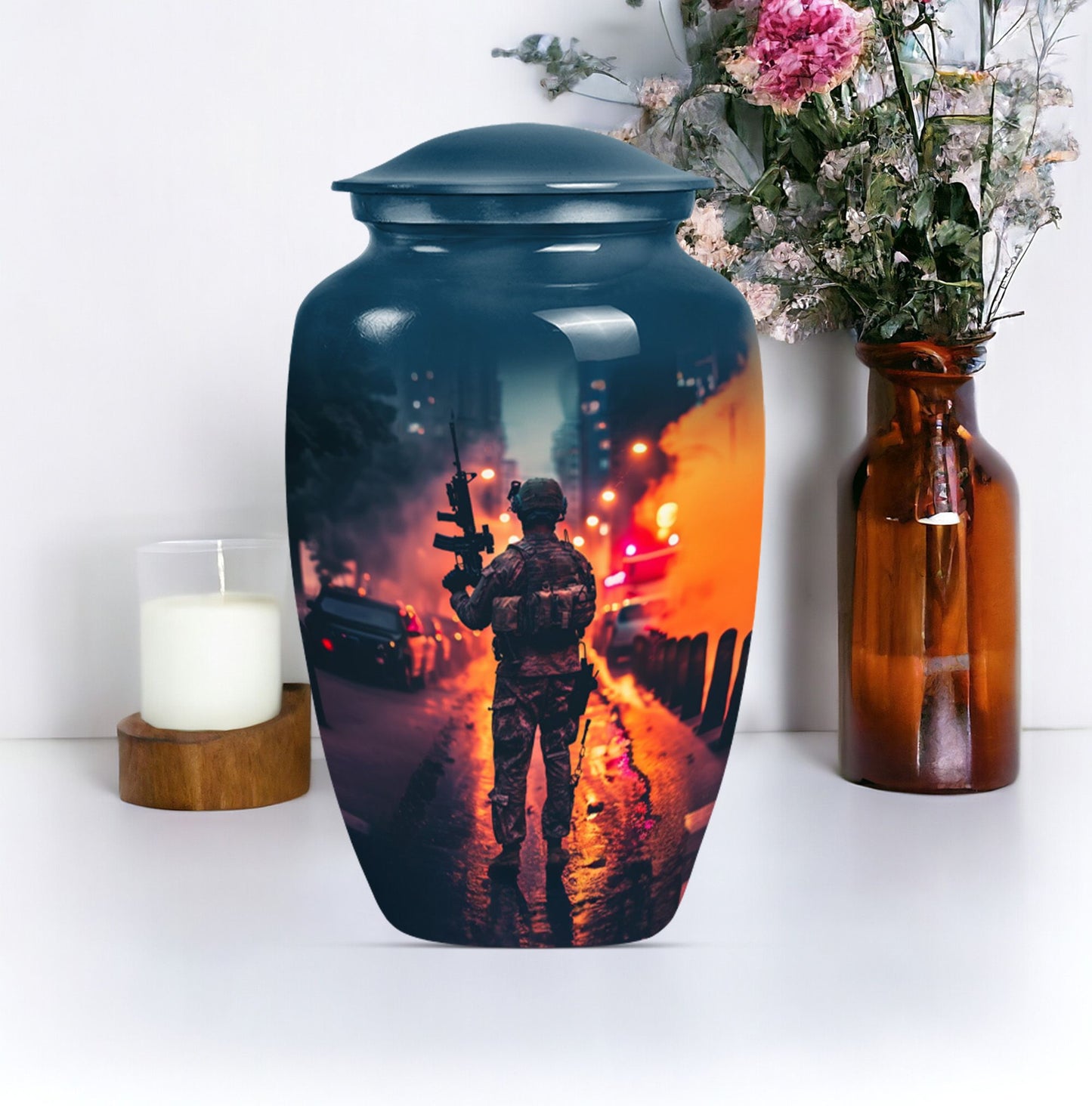 military burial urn.
