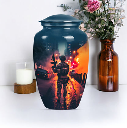 military burial urn.