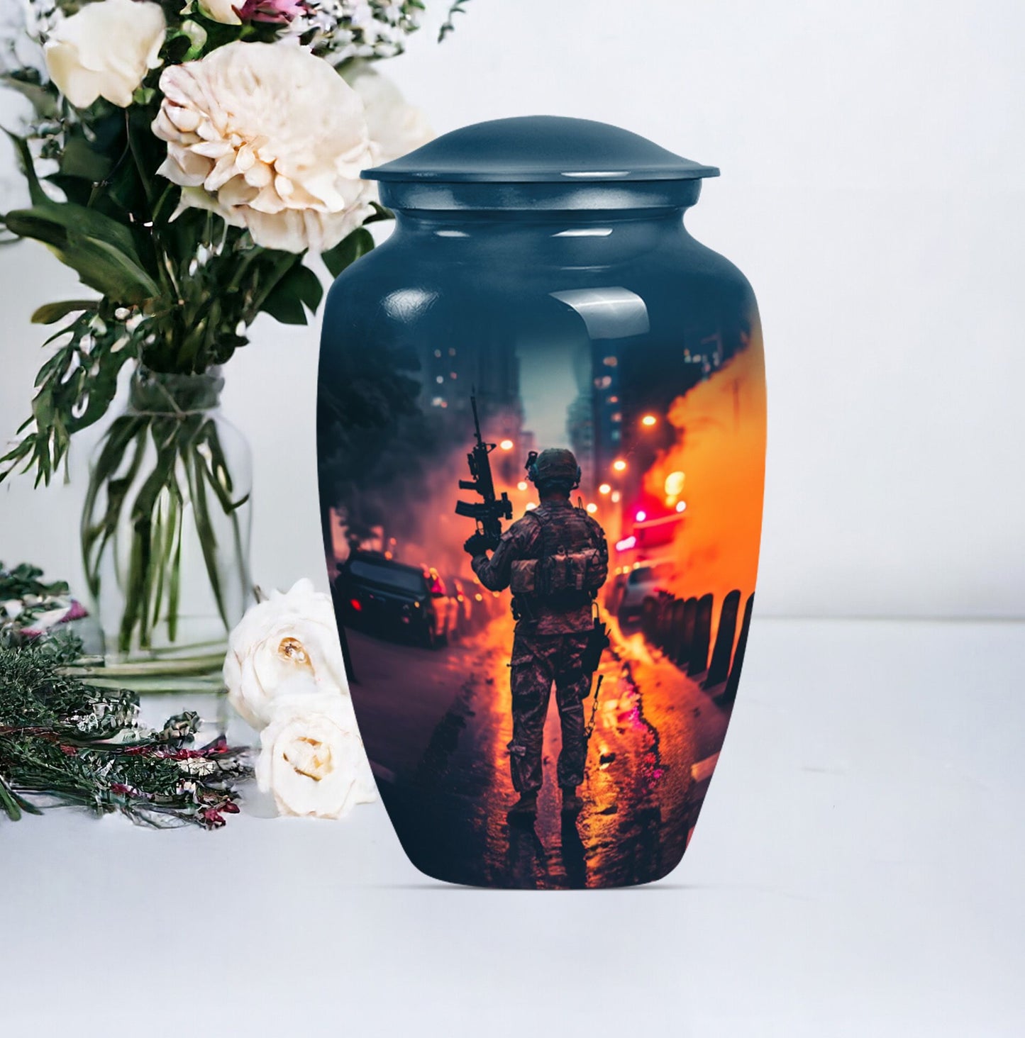 military burial urn.
