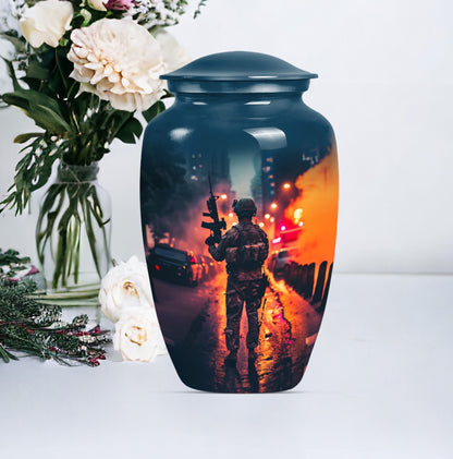 military burial urn.