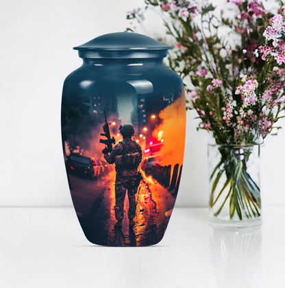 military burial urn.