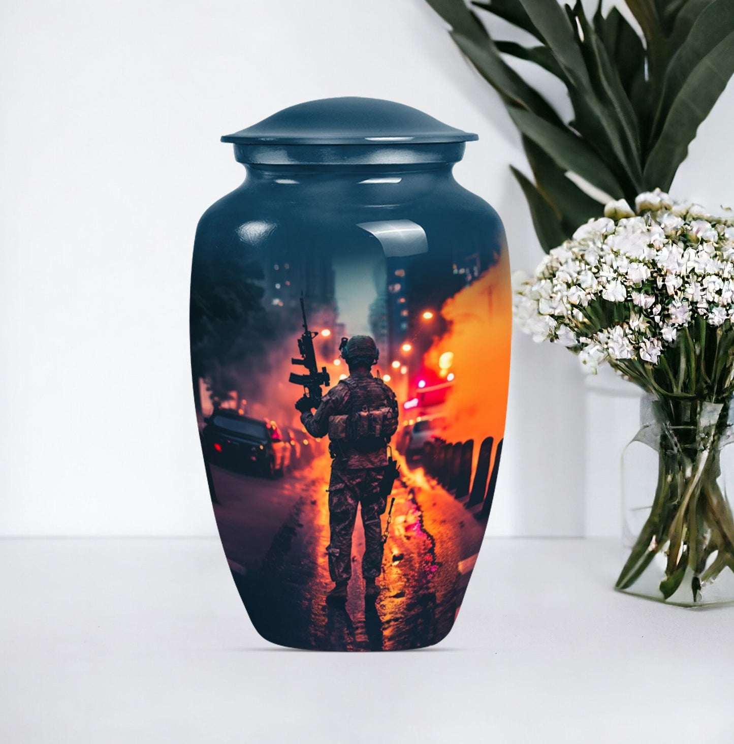 military burial urn.