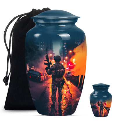 military burial urn.
