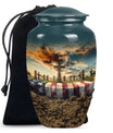 Army Veteran Cremation Urn – Patriotic American Memorial Tribute Urn