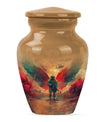 10 inch abstract aluminium military urn for cremation.