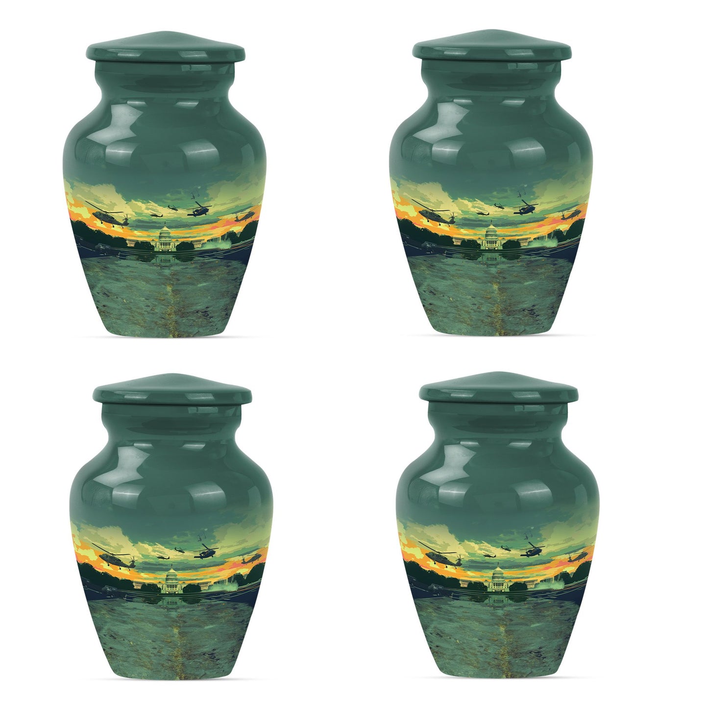 Personalized Military Cremation Urn for Human Ashes - 10-inch, 200 cu in - Yatskia