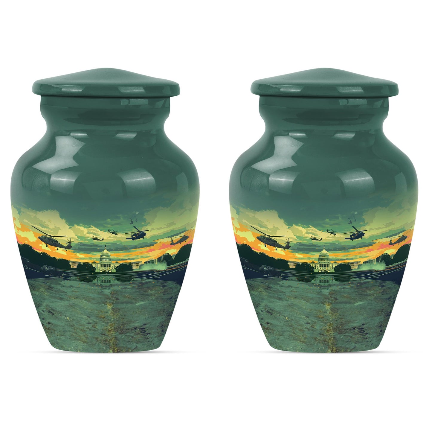 Personalized Military Cremation Urn for Human Ashes - 10-inch, 200 cu in - Yatskia