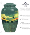 10-inch military urn, memorial adult urn for human ashes.