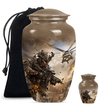 Large Urn With 1 Keepsake Urn