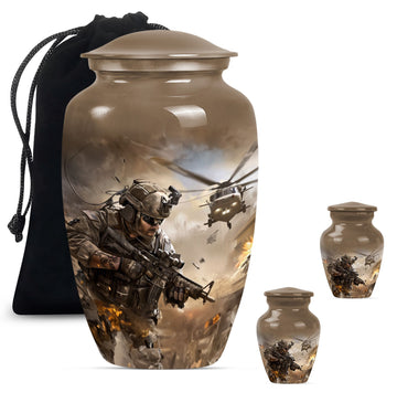 Large Urn With 2 Keepsake Urn