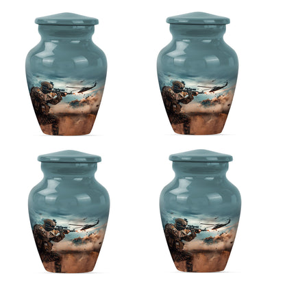 Classic 10 inch military urn for human ashes, suitable for personal engraving