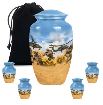 Large Urn With 4 Keepsake Urn