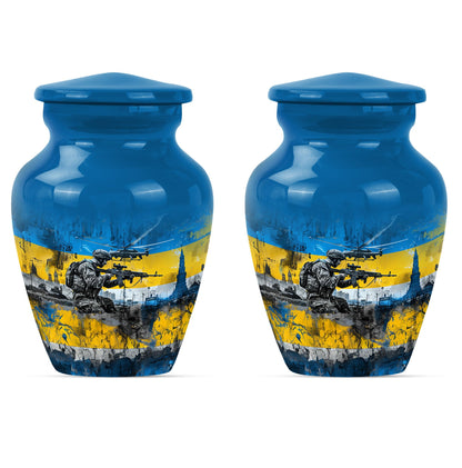 Personalized Military Cremation Urn for Human Ashes - 10-inch, 200 cu in - Yatskia