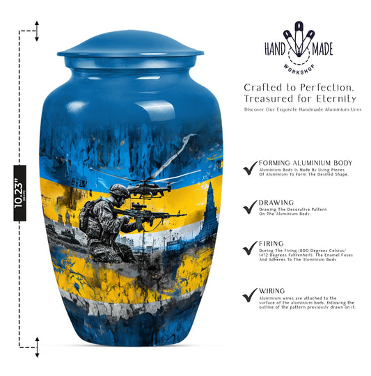 military urn for burial.