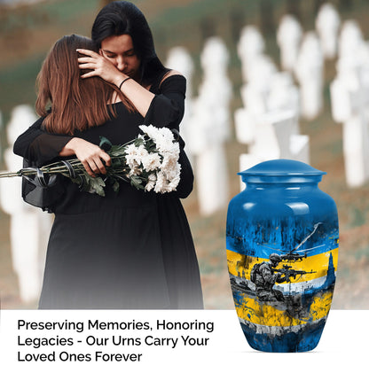 military urn for burial.