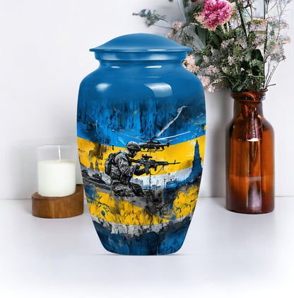 military urn for burial.