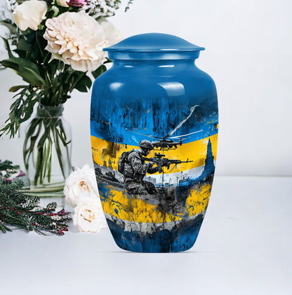 military urn for burial.