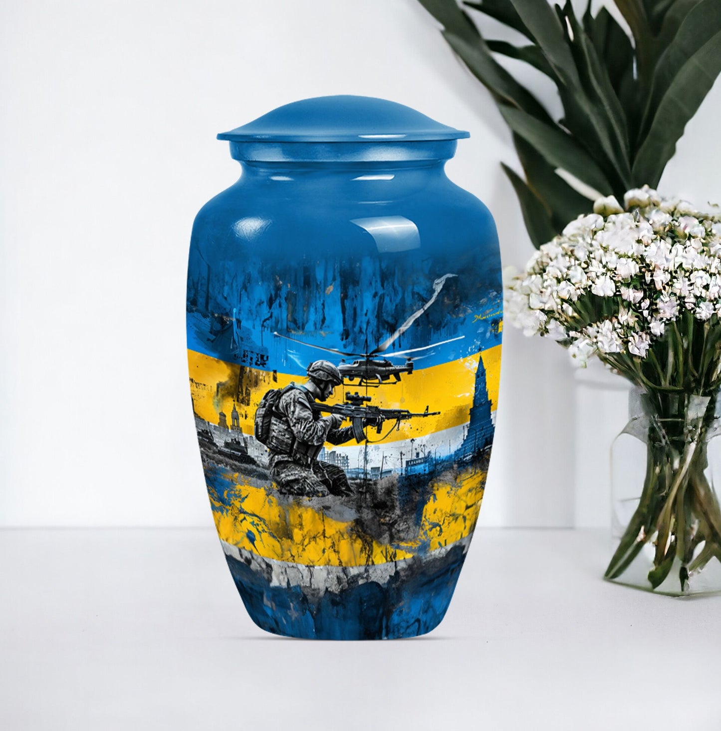 military urn for burial.