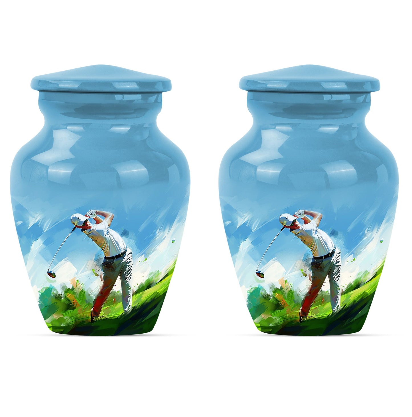 Personalized Golf Keepsake Urn for Human Ashes - 10-inch, 200 cu in - Yatskia