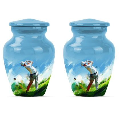 Personalized Golf Keepsake Urn for Human Ashes - 10-inch, 200 cu in - Yatskia