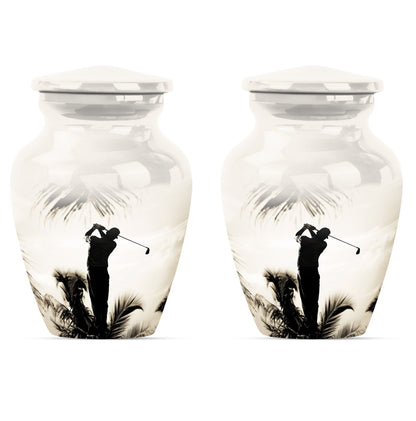 Personalized Golf Keepsake Urn for Human Ashes - 10-inch, 200 cu in - Yatskia
