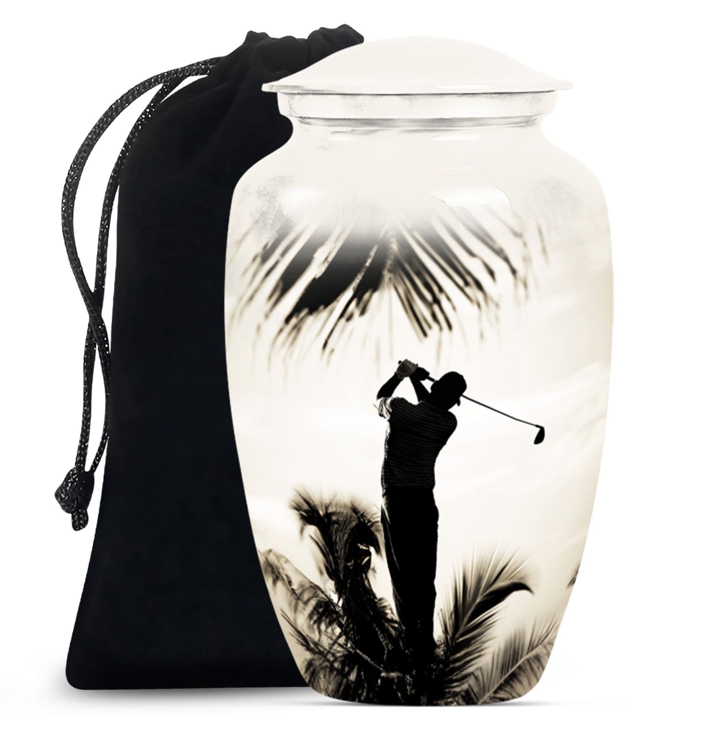 Personalized Golf Keepsake Urn for Human Ashes - 10-inch, 200 cu in - Yatskia