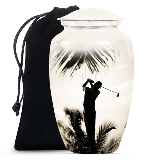 Golf Cremation Urns For Human Ashes - Urn Keepsake Combo Set