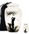 Golf Cremation Urns For Human Ashes - Urn Keepsake Combo Set