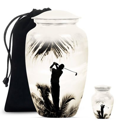 Personalized Golf Keepsake Urn for Human Ashes - 10-inch, 200 cu in - Yatskia