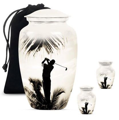 Personalized Golf Keepsake Urn for Human Ashes - 10-inch, 200 cu in - Yatskia