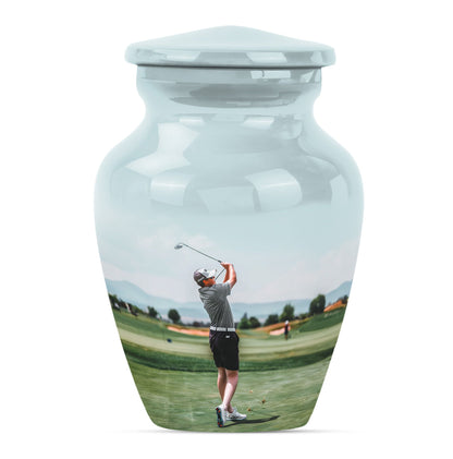 Personalized Golf Memorial Urn for Human Ashes - 10-inch, 200 cu in - Yatskia