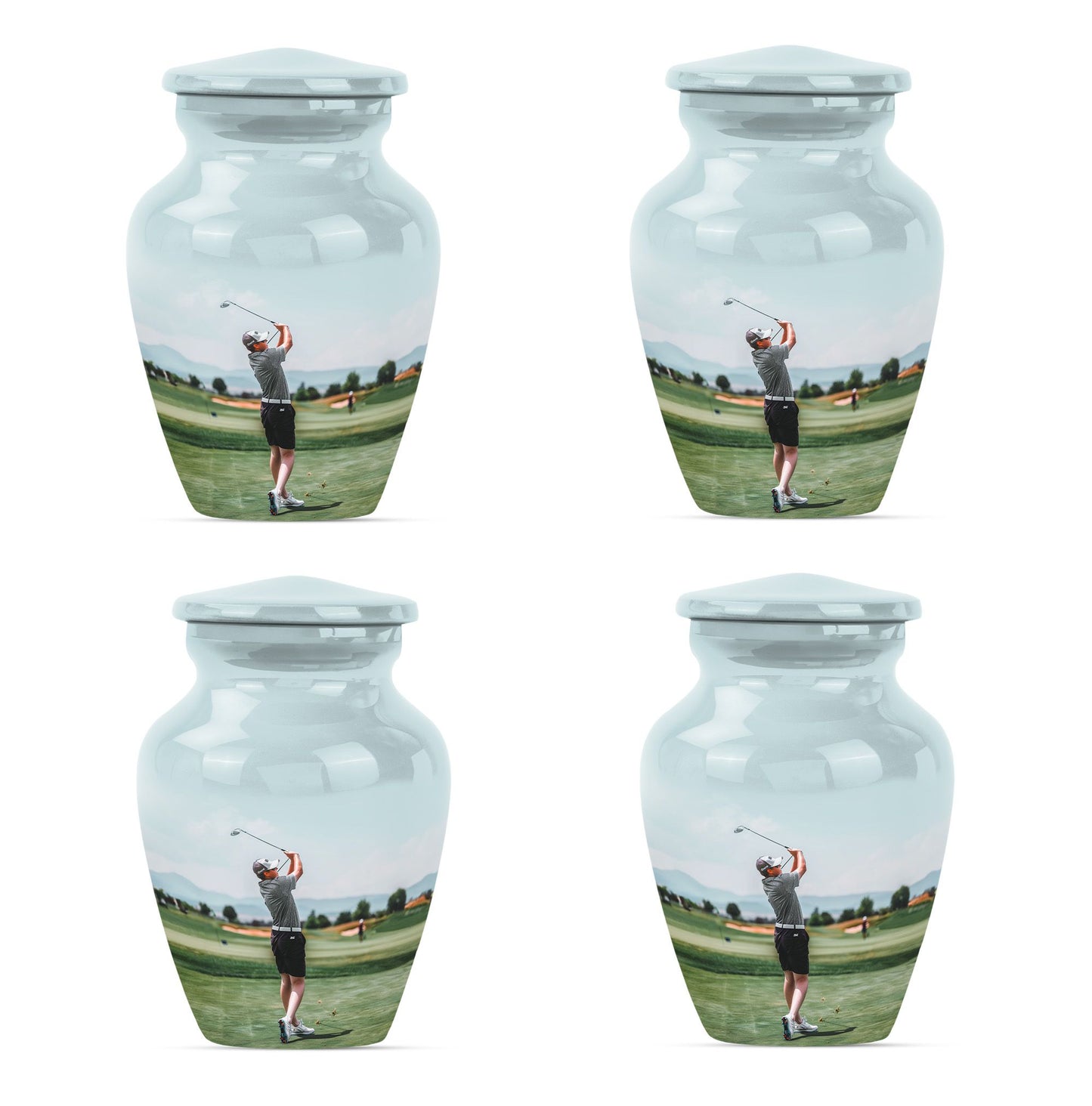 Personalized Golf Memorial Urn for Human Ashes - 10-inch, 200 cu in - Yatskia