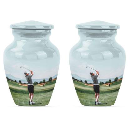 Personalized Golf Memorial Urn for Human Ashes - 10-inch, 200 cu in - Yatskia
